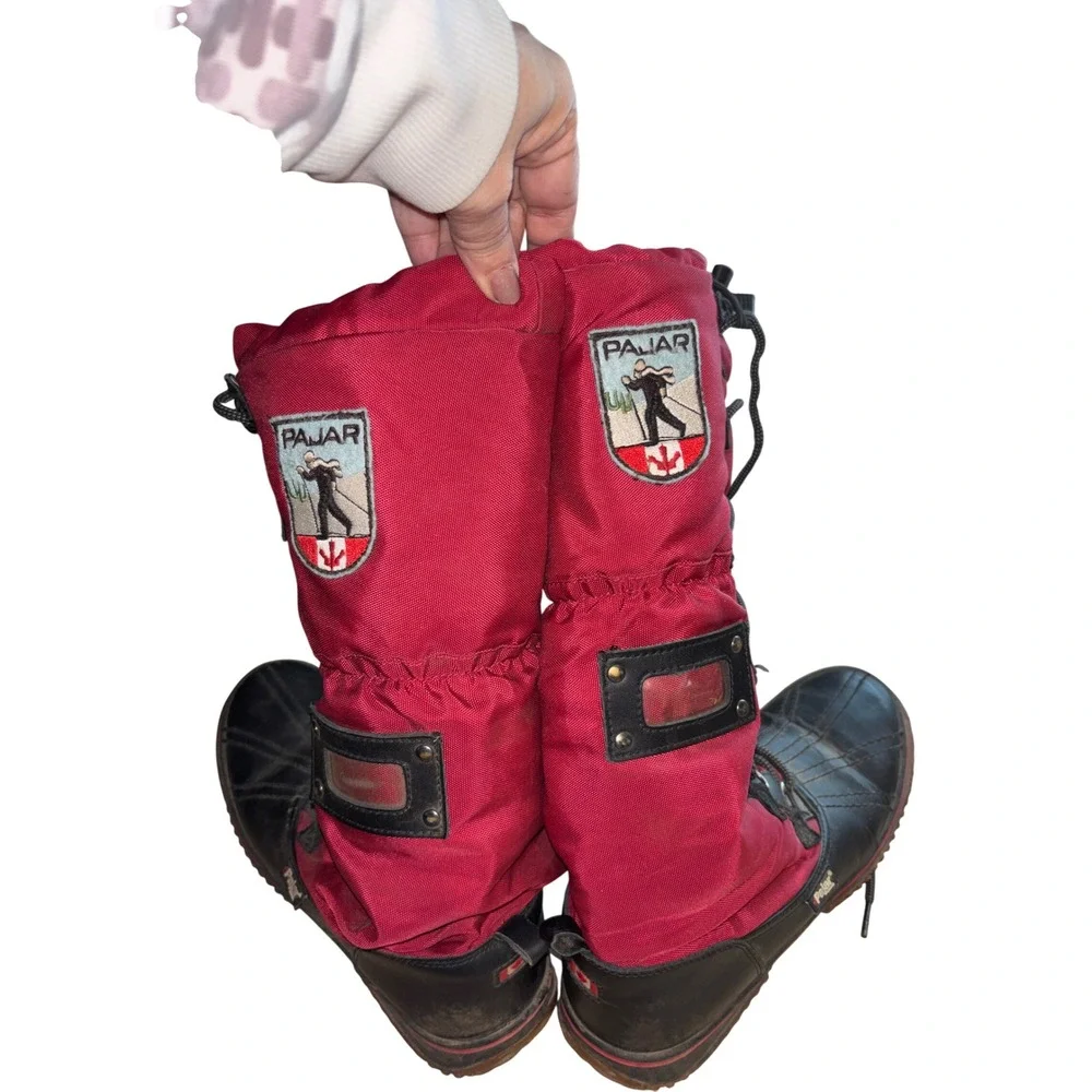 Pajar Red Black Winter Snow Boots Insulated Waterproof Lace Up Warm‎ Size 8.5